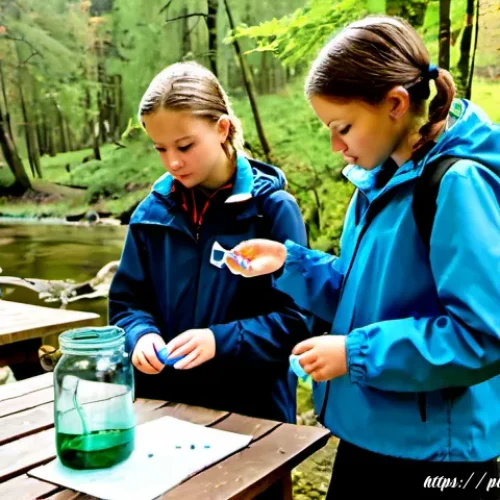 Home 17 야외 학습과 지속 가능성 교육 - Photorealistic outdoor sustainability lesson in a Polish national park, a diverse group of middle-sc...